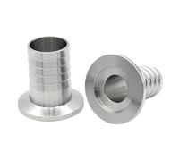 1 pièces KF10 KF16 KF25 KF40 KF50 tuyau à bride sous vide Joint barbelé 304 raccord de tuyau sanitaire en acier inoxydable OD 6 8 13 16 20 25 32 40 50mm