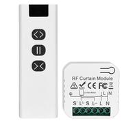 1 Pièces Module Volet Roulant Sans Fil, Kit de Commande Volet Roulant Avec Télécommande RF Et Module Récepteur, Interrupteur Volets Roulants Connecté Pour Stores, Électriques Et Auvents