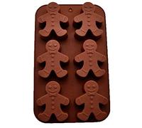 1 pièces Moule à Muffins en Silicone pour 6 Moules de Cuisson, Revêtement Antiadhésif pour Muffins, Cupcakes, Gâteaux, Pudding, Glaçons et Gelée, Mini pain D'épices, Chocolat,25,5 x 15,8 x 2,8 cm