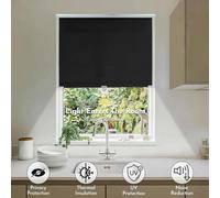 1 pièces pare-soleil à rouleau rétractable sans fil noir fenêtres de bureau à domicile stores thermiques sans perçage rideau occultant 68X125CM