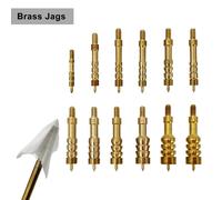 1 pièces pistolet solide nettoyage Jag lance pointu en laiton Jag brosse pointe fendue pistolet nettoyage fente Patch boucles 8/32 fils 1 Pcs .338 Cal 8.5mm