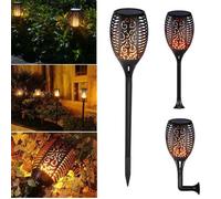 1 pièces solaire 96LED s LED lampe de flamme imperméable pelouse danse scintillement torche lumières extérieur jardin chemin