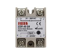 1 pièces SSR-10DA SSR-25DA SSR-40DA 10A 25A 40A Module de relais à semi-conducteurs 3-32V entrée DC 24-380V sortie ca(SSR-40DA)