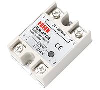 1 pièces SSR-40DA 10DA 25DA 40DA 50DA 60DA 70DA 80DA 100DA Module de relais à semi-conducteurs 3-32V entrée cc 24-380VAC 10A-100A(SSR-100DA)