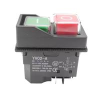 1 pièces YH02-A 4 broches/5 broches démarreur électromagnétique bouton poussoir commutateurs 16A AC250V IP55 étanche Machine outil de jardin(4-pin)