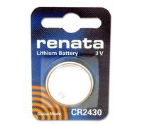 1 Pile Bouton au Lithium Renata 2430 fabriquée en Suisse.