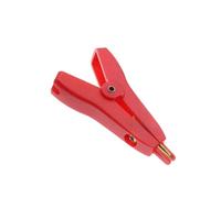 1 pince crocodile plate isolée 5A, en laiton cuivre 52 mm, pinces de test métal for câble(Red)