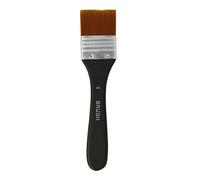 1 pinceau plat professionnel en nylon avec manche en bois pour taches Gesso, colle, vernis, acrylique, huile, gouache, aquarelle, peinture murale, meubles, ménage, art propre, pinceau