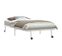 1 Place - Cadre de lit simple - VIDAXL - 212x104,5x30 cm - sans matelas - pliable blanc 100x190 cm acier FR_002762922