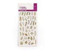 1 Planche Stickers Transparent Foil Or Foil Feuillages
