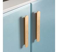 1 Poignée De Placard Dorée En Alliage D'aluminium, Poignées De Cuisine, Tirettes De Placard, Boutons De Tiroir, Matériel De Porte De Chambre De Meubles 96mm/3.8inch,128mm/5inch,160mm/6.3inch,192mm/7.6