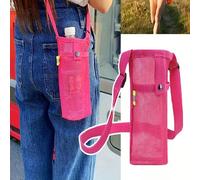 1 Porte-bouteille D'eau De Sport Avec Support Pour Téléphone Portable Et Bandoulière Réglable, Porte-gobelet Portable Pour Les Sports De Plein Air, Le Camping Et Les Voyages, Couvercle Universel Pour 