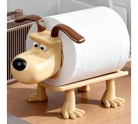1 porte-rouleau de papier toilette adorable motif chien de dessin animé - Distributeur de papier toilette sur le thème des animaux mignons, salle de bain amusante et décoration d'intérieur pour la