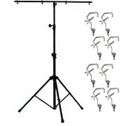 1 PORTIQUE JEUX DE LUMIERE ROBUSTE + 8 CROCHETS PA SONO DJ LED