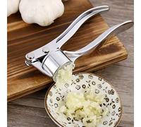1 Presse-ail manuel en acier inoxydable 3-en-1, broyeur d'ail multifonction de cuisine, outil presse-purée d'ail, presse-ail, accessoire de cuisine, Fonctions : Presse-ail + Casse-noix + Ouvre-bouteil