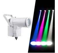 1 Projecteur DMX 512 RGBW, Moteur Boule à Facette, Spot Led Directionnel, Faisceau Pinspot, Scène de Spectacle