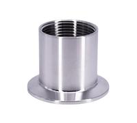 1 raccord d'extrémité femelle BSPT, connecteur de tuyau à trois colliers SUS304 en acier inoxydable (34 mm x 0,9 cm)