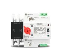 1 rail DIN monophasé ATS for PV et onduleur double puissance, commutateurs de sélection de transfert automatique 2P 63 A 100 A 125 A (taille : 63 A)(125A)