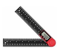 1 rapporteur d'angle numérique à double échelle 360 degrés, règle d'angle de 200 mm avec écran LCD et fonction de verrouillage, rapporteur pour l'ingénierie, le travail du bois,