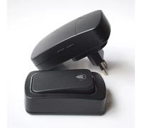 1 receivers 1 button Prise de l'UE QX-001 sans fil auto-alimentés de sonnette, sonnette à télécommande appelant l'anneau 38 à la mode es 4 volumes EU Plug AC 100-240V Plug and play