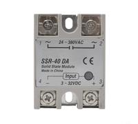 1 relais semi-conducteur pour ssr-40DA 40 A 3-32 V CC vers 24-380 V AC pour relais pour commande industrielle avec fixation à boulons gris (pour ssr-40DA)