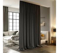 1 Rideau de séparation de pièce - Rideau de Plafond occultant Compatible avec tringles à Rideaux - Réduction du Bruit - 2,5 m de Large x 2,7 m de Haut - Noir