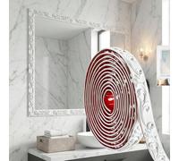 1 rouleau 1m/39,37in de bordure décorative couronne blanche auto-adhésive, bordure de cadre de miroir flexible, convient pour la décoration de la maison, la protection du miroir de la porte de la sall