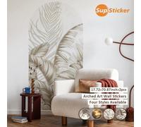 1 rouleau 2 pièces Papier peint moderne à arc autocollant, autocollant mural épais en PVC amovible pour décoration de tête de lit de chambre 2 pièces * 45 * 180 cmgraphique,PlantesPolychlorures de vin