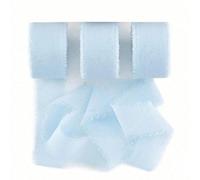 1 rouleau/2 rouleaux de ruban à franges en mousseline de soie fait main, ruban bleu ciel de 197*1,5 pouces convenant pour les invitations de mariage, les bouquets de mariée, l'emballage cadeau, les ar