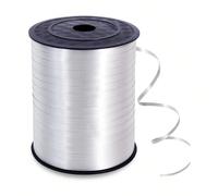 1 rouleau, 250 yards de ruban d'ondulation argenté pour l'emballage de cadeaux, la ficelle de ballon, le mariage, l'anniversaire - ruban métallique brillant pour les bouquets et l'emballage de fleurs.