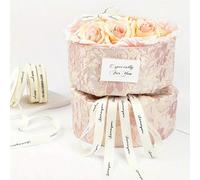 1 rouleau, 40 yards Ruban satin premium, ruban motif rose fleur convenant pour la cuisson, l'emballage cadeau DIY, les mariages, les invitations, les bouquets, la décoration de la maison, la décoratio