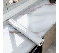 1 rouleau Autocollant de cuisine imperméable à motif marbre, autocollants, sticker mural, décalcomanie en vinyle pour la décoration de la maison, articles de décoration printanière pour rafraîchir vot