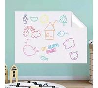 1 rouleau Autocollant mural de tableau blanc épais - Détachable, livré avec 5 stylos noirs à base d'eau, fabriqué en vinyle épais, convient pour l'écriture et le dessin, utilisé dans le bureau et la d