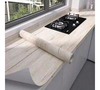 1 rouleau Autocollant vinyle résistant à l'huile, motif bois. Papier peint adhésif pour plan de travail de cuisine, meubles, armoires, tables, rénovation murale. Papier peint PVC imperméable pour port