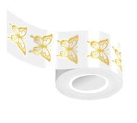 1 Rouleau D ' Autocollants Papillon Doré Réutilisables, Autocollants