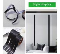 1 rouleau de 10 m/393,7 po de ruban décoratif autoadhésif à bordure métallique épaisse, autocollant à bord brossé - bordure noire - en matériau PVC, déchirable et collant, facile à couper, convient po