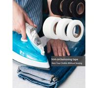 1 rouleau de 27/70 yards de ruban thermocollant pour ourlet, ruban de fusion de tissu double face résistant et lavable, bande de réparation sans couture sans couture pour vêtements, jeans, pantalons, 