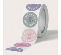 1 rouleau de 500 étiquettes de remerciement de 1,0 pouce avec des étiquettes autocollantes pour cartes d'invitation/décorations de mariage/notes de remerciement/étiquettes de décoration de cadeaux. Re