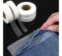 1 rouleau de 63 m de long de ruban thermocollant, ruban de lin sans couture, ruban à repasser, convient pour remplacer les vêtements, pantalons, jeans, jupes et plus, peut être coupé à n'importe quell