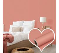 1 rouleau de papier peint adhésif de couleur unie mate, style minimaliste couleur de poudre de lotus, convient pour la rénovation d'armoires et de tiroirs, papier contact vinyle auto-adhésif, amovible