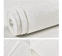 1 rouleau de papier peint amovible et adhésif en soie blanche. Papier peint autoadhésif en PVC convenant pour la cuisine, la chambre, le salon, les plans de travail, la décoration et la rénovation de 