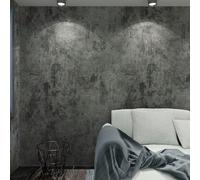 1 rouleau de papier peint épais gris foncé/noir, taille 40 cm x 5 m / 3 m / 1 m, amovible et réutilisable, texture de béton 3D, enduit de vinyle, finition mate, convient pour la chambre, le sous-sol,