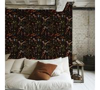 1 rouleau de papier peint forêt sombre de nuit avec animaux et plantes, papier peint autocollant imperméable pour rénovation, sticker mural amovible et beau, décoration de maison, art mural, décoratio