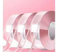 1 rouleau de ruban adhésif double face transparent, adhésif nano bulle transparent non décolorant, ruban adhésif double face à crochet solide 30 mm de large 2 mètres/rouleau,1 mètre/rouleau,5 mètres/r