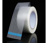 1 rouleau de ruban adhésif en fibre de verre renforcé pour réparation d'emballage - Ruban de cerclage transparent pour boîte d'expédition robuste - Ruban de réparation en ligne droite - 50 mm x 50 m