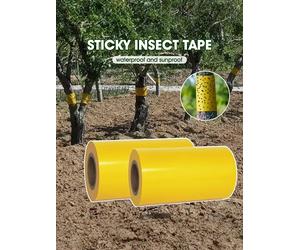 1 rouleau de ruban adhésif jaune double face anti-insectes pour empêcher les insectes, les fourmis et les mites de grimper. Piège à insectes pour jardin extérieur 10cmX2m 3pcs