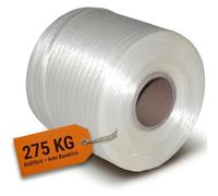 1 rouleau de ruban de cerclage de 9 mm de large, 500 m de long, résistance à la traction 275 kg pour noyau de presse 60 mm