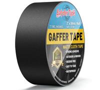 1 Rouleau Ruban Gaffer Noir 50mm x 27,4m Imperméable Sans Résidu | Ruban gaffer résistant scène, câbles & réparations. Non réfléchissant, déchirable main, sans résidus.
