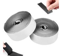 1 Rouleau Scratch Autocollant Double Face Extra Forte, 55 mm x 5 m Ruban Scratch Adhésif, Bande Auto-agrippantes Adhésives, Hook Loop Autoadhésif pour Tissus Moustiquaire Fenêtre Cadre (Noir)