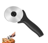 1 roulette pizza professionnel en acier inox et PP noir, 9,5 x 22 cm | Roulette pizza professionnel en acier inoxydable et PP noir, 9,5 x 22 cm, avec protège-lame pour pizza et pâte.